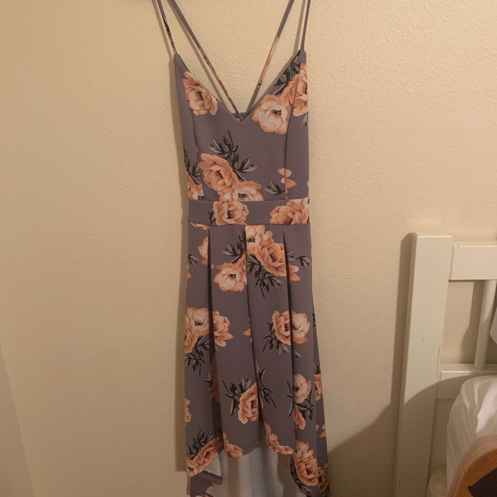 Floral High Low Dress